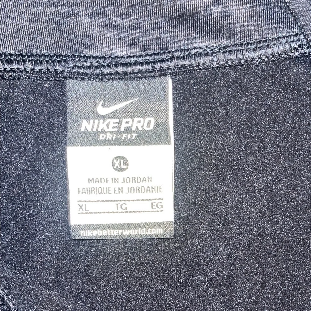 Nike Pro Dri Fit Shirt Embossed Heights Vixen Long Sleeve Zip Women's xl